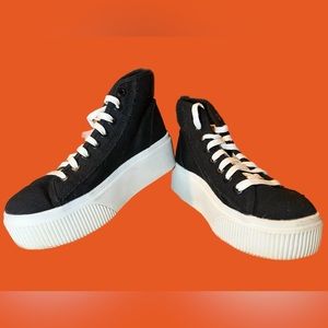 Dr. Scholl's For Now Hi High Top Platform Sneaker - Women's Size 8 (Black)